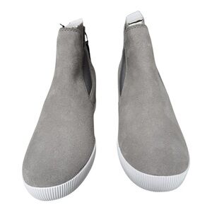 Sorel Out N About Slip-On Wedge Suede Boots Quarry White Size 7.5 – NWOT